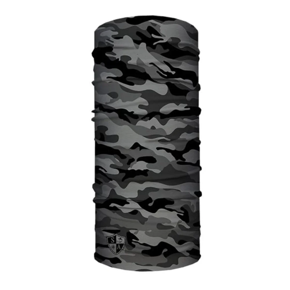 Mens Neck Gaiter Camouflage Military Gray SA Mask Headband Face Shield Wrap